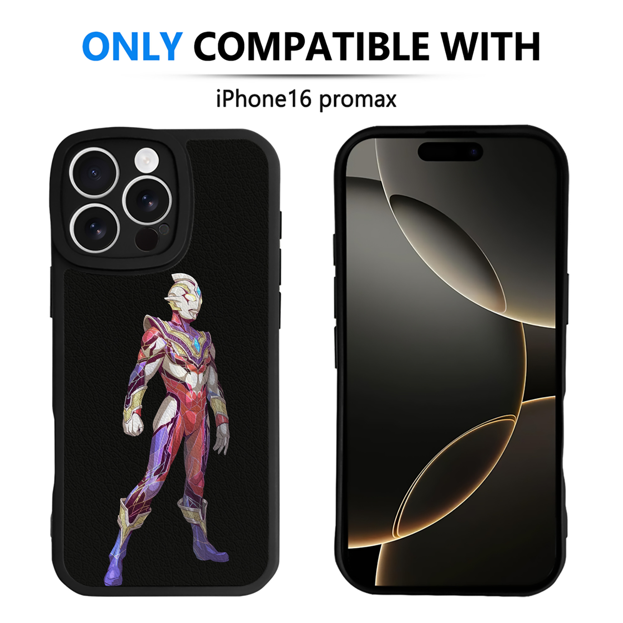 （画像用） ウルトラマン Ultraman 【iPhone 16シリーズ対応】シリコンスマホケース（レザー調） 材質：シリコン
